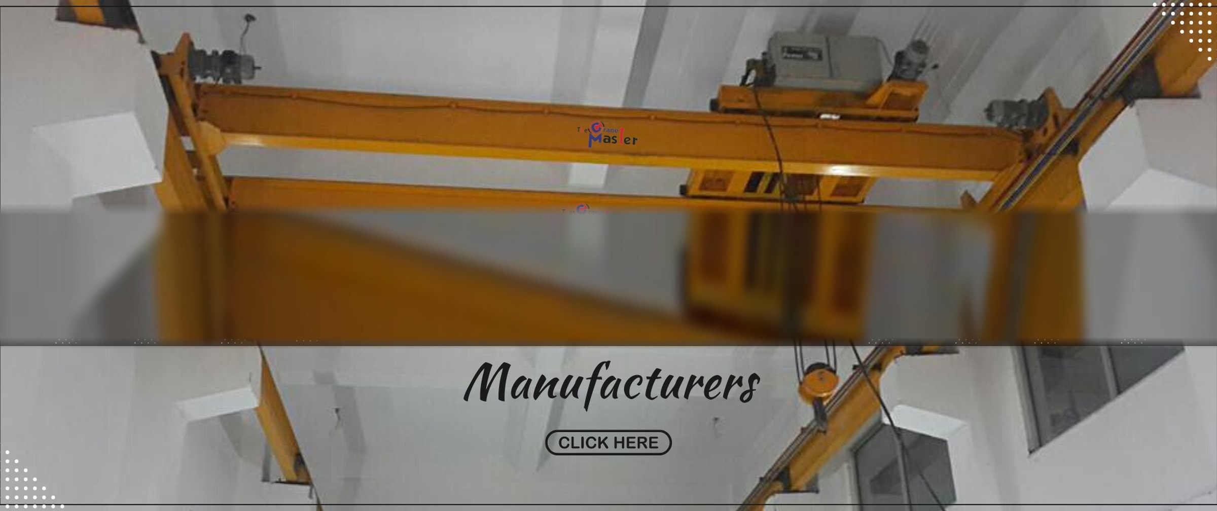 Industrial EOT overhead crane for material handling — The Crane Master Delhi NCR